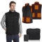 Rtdep Heated Gilet, Heated Vest for Men Women with Battery Pack, Heated Body Warmer with 8 Heating Zones, Winter Warm Heating Jacket Coat for Ski Hiking Moto（XXL）