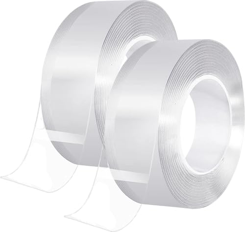 YOFASEN Doppelseitiges Klebeband Extra Stark Transparent - 3M Nano Double Sided Tape, Abnehmbar Spurlos Klebeband Doppelseitig Dünn für Teppich, Foto Wand, Küche, Zuhause, Auto oder Outdoor