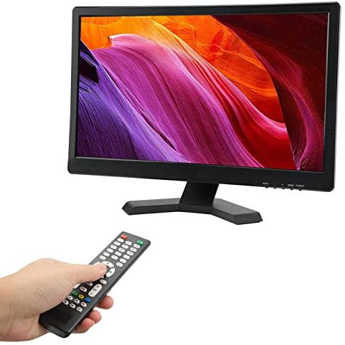 21,5 Zoll LED Computermonitor,16:9 60 Hz Full HD 1920 X 1080P PC mit VGA HDMI AV BNC USB DC Schnittstelle, Lautsprecher, Fernbedienung, Farbbildschirm (EU-Stecker)