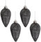 sarcia.eu Schwarze Zapfen für den Weihnachtsbaum, Christbaumkugeln 4 Stück