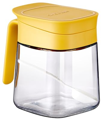 OnePines 350ml/12.3 oz Glas Gewürzgläser, Gewürzdosen Zuckerdose Salzdose mit Deckel und Löffel, Glasbehälter Küche für Tee Zucker Salz Gewürze