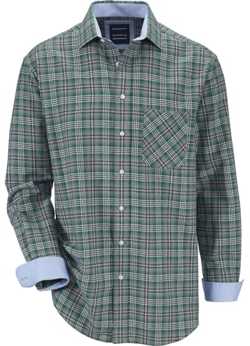 BABISTA Herren Flanellhemd Floreverti | stylisches Karohemd aus Flanell mit Kentkragen und Brusttasche, warmes Hemd mit weichem Griff, 100% Baumwolle