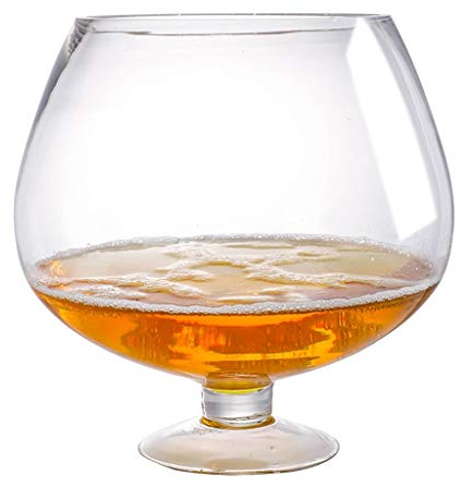 NEWNAN Bicchiere da birra grande, bicchiere da vino gigante, bicchiere da champagne in vetro di grande capacità (dimensioni: 3500ML)