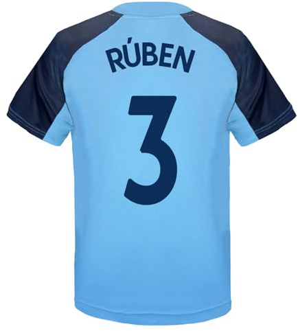 Manchester City F.C. Boys Ruben 3 Poly T-Shirt Sky Blue 12-13 Years