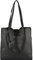 modamoda de - T247 - Ital. Leder Shopper mit herausnehmbarer Innentasche, Farbe:Schwarz-Metallic