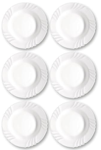 ACAN Tradineur - Pack de 6 Platos Modelo Ebro Llano - 26 cm - Material Resistente - Apto para lavavajillas y microondas - Ideal para el hogar, cocina y hosteleria.