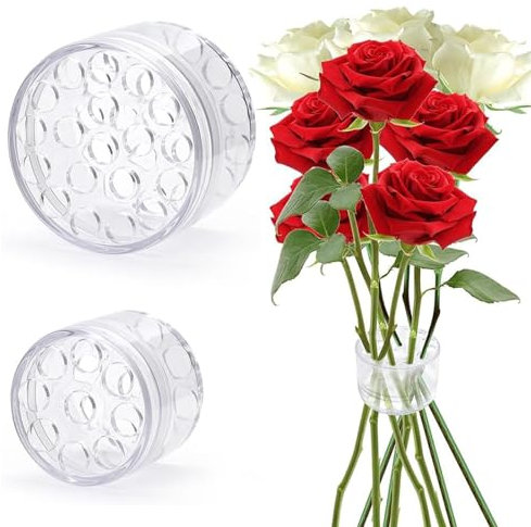 YdseozOA 2 PCS Porta del Gambo Floreale Supporto per Stelo a Spirale Trasparente per Fiori Supporto per Stelo Ikebana Twister Bouquet Spirale Riutilizzabile per vasi Porta della Disposizione Floreale