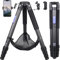 Trípode Compacto de Fibra de Carbono con Bolsa de Piedra ARTCISE CT90C Soporte de cámara de Viaje de Alta Resistencia para videocámara Canon Sony Nikon DSLR, Carga máxima 40 kg