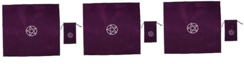 VICASKY 3sätze Tarot Tischdecke Für Wahrsagung Und Divination Aus Hochwertigem Langlebigem Material Für Tarot-Spiele Kreative Tischdekoration Mit Fünfzackigem Sternmotiv