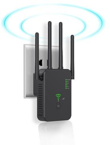Atoveir Ripetitore WiFi Potente Per Casa - Copertura 245 m², Extender Configurazione In 1 Minuto, Amplificatore Compatibile Con Tutti Modem Router, Per Casa e Ufficio