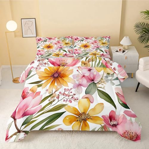 Bettdecke 135x200 Farbe, Blumen Bettdecke Ohne Bezug 4 Jahreszeiten Bettdecke 135 x 200 Wende-Steppdecke, Warm Weiche Kinder Bettdecke Winter Steppdecke 135x200, Anlage