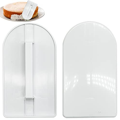 Lot de 2 lisseurs à gâteau en plastique pour décoration de gâteau - Outil de décoration pour gâteau - Outil de modélisation pour la pâtisserie DIY - Lisseur à fondant - Bords - 14,5 x 8,5 cm