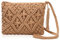 Women Straw Messenger Bag Zipper Handbag Simple Small Beach Shoulder Bag Handmade Clutch Bags Crossbody Bags (Camel)