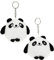 TOYANDONA 2 Pièces Porte-clés en Peluche Panda Roux Décoration de clé Panda Décoration Panda Jouets en Peluche pour Filles Ours Mignon Patte Décoration clé décor de poupée Panda Coton PP