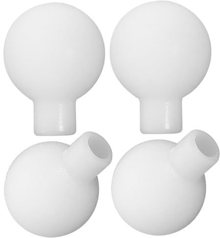 100 Stück LED Kugelschirme aus Abs, Weiß, für Lichterketten | 1, 9 Cm Format, Mattes Kugeldesign, für LED Lichtketten und Deko im Außenbereich