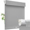 Moonice Cordless Roller Blinds No Drill Blinds for Windows Valance Blackout Shades Thermal Insulated Easy to Install Waterproof Window Shades for Home Kitchen Bathroom (Gray,Custom Size