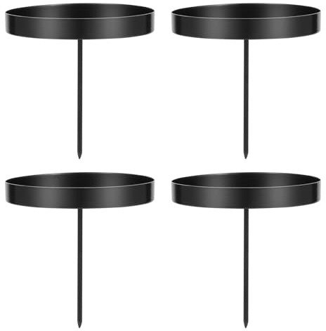 4X Adventskranz Kerzenhalter Schwarz 8cm für Adventskranz Kerzenleuchter Kerzenständer Kerzenhalter Kerzenhalter Kerzenhalter Metall Adventskranz Deko