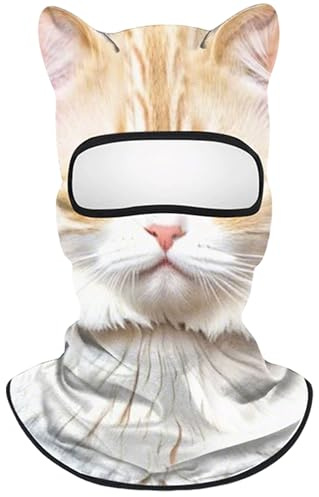 Hayaww 3D Animal Ski Mask with Ears Sturmhaube mit Ohren Tiergesichtsmaske Sommer-Gesichtsmaske atmungsaktive Vollkopfmaske for Festivals Raves Skiing Motorrad
