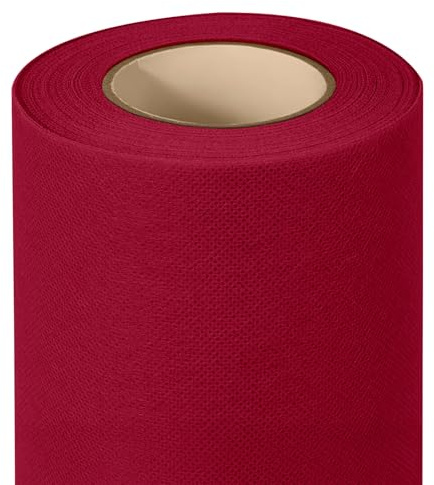 Maxi Products - Rollo de Mantel TNT Sin Precorte - 1,2 x 5 m - Tejido no Tejido Spunbond (TNT) - Desechable con Efecto Tela - Resistente a Líquidos - Catering - Impermeable (Rojo)