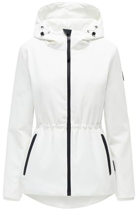 MARIKOO Damen Jacke (XS-3XL) wasserabweisend mit fester Kapuze, taillierbar - N127