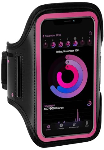 ONEFLOW Workout Case für Oppo A6 Pro 5G Sportarmband zum Joggen mit Touch Fenster, Handy Armband für Sport und Outdoor, Handyhalterung für den Arm, Lauftasche Jogging, Pink