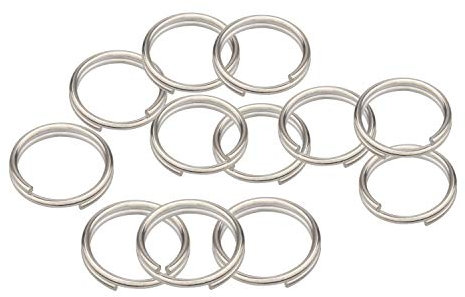 Wisdompro Split Ring, 12 Pack of Small Titanium Alloy Key Chain Rings for Home Car Office Keys Attachment (Diameter-14mm)