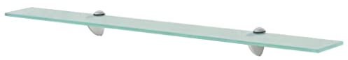vidaXL Estante Flotante de Cristal Medidas 80x20 cm Vidrio de 8 mm Color Claro
