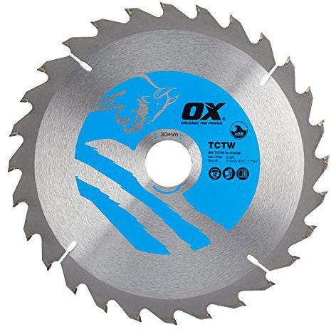 OX Wood Cutting Circular Saw Blade 210/30mm, 28 Teeth ATB