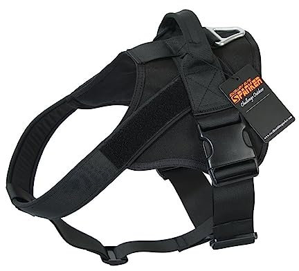 EXCELLENT ELITE SPANKER Hundegeschirr Taktisches Hundegeschirr Ausbildung Service Dog Weste Arbeiten hundegeschirr verstellbar Hund Weste Für Mittelgroße Und Große Hunde(BLK-XS)