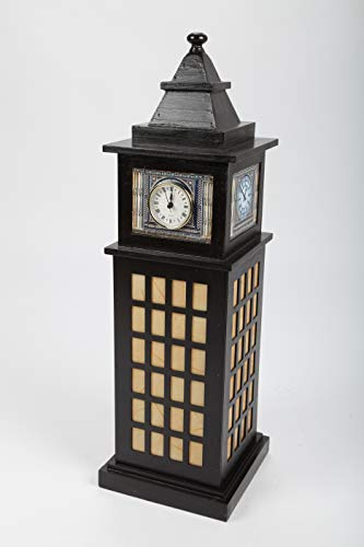 point home Design-Lampe Big Ben, LED Standleuchte mit Uhr, schwarz, 67cm