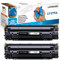 LOSMANN 2x Ersatz Toner Patrone Kompatibel für HP CF279A CF279 CF-279 A 279A 79A für HP LaserJet Pro M12, M12a, M12 Series, M12w, MFP M26a, MFP M26nw, MFP M26 Series (1000 Seiten Schwarz Black)