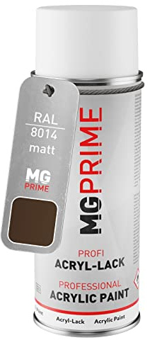 MG PRIME RAL 8014 Brun sépia/Sepia brown Bombe aérosol 400 ml mat séchage rapide