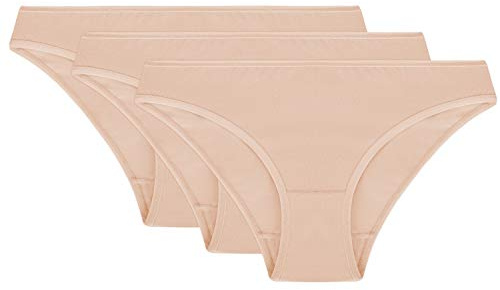 VIVISENCE 4003 Dame Slip Unterhose Niedriger Bund, Beige,S