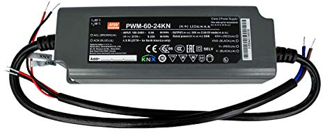 MeanWell PWM-60-24KN Transformator CV 24V 2,5A 60W dimmbar KNX IP67