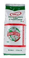Bravi Caffè - Café en grain de torréfaction artisanale italienne - Mélange BAR - Paquet de 1 kg