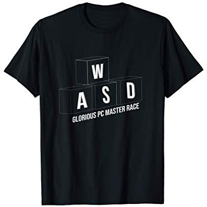 PC Master Race Gaming WASD Tastatur Gaming Spruch T-Shirt