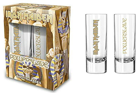 Razamataz Iron Maiden Shot Glass Set of 2 Shot Glasses Powerslave 6 cl