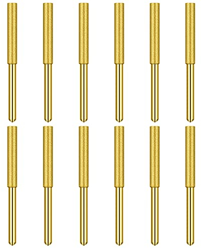 QINIZX Diamant-Schleifsteinfeilen, 12 Stück, mit Titan überzogene Schärfscheiben, Kettensägenschärfer, Elektro-Set, Polierschleifwerkzeug, Schleif-Bits (4,0 mm)