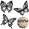 Soekodu 3 Stück Metall Schmetterling Deko, DIY Wanddeko Wohnzimmer, 3D-Aufkleber Wanddekoration, Modern Schlafzimmer Boho Hochzeit Kinderzimmer Schlafzimmer Zimmer Deko Mädchen Teenager Aesthetic