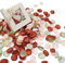 Whaline 300Pcs Silk Rose Petals with Box Sage Olive Green Champagne Artificial Flower Petals for Bridal Shower Wedding Aisle Table Centerpieces Reception Tables Romantic Night Decoration