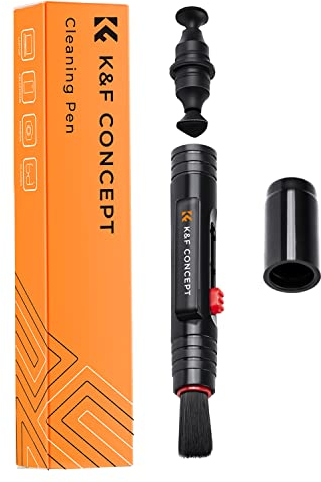 K&F Concept Objektiv Reinigungsstift Weiche Spezial Reinigung Reinigungspinsel für Digitalkamera-Reinigung zur Reinigung von Objektiv, Linsen, Filter, Kamera, DSLR, Optik (Doppelter Karbonkopf)