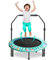 Trampolin für Kinder, Ø 92cm Mini Mit Faltbarem Bungee-Rebounder, Jumping Mit Verstellbarem Griff und Sicherheitspolster, Indoor Outdoor für Jungen Mädchen