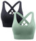 Heersan Sport BH Damen, Push up Sport Bra Ohne Bügel Crossback Seamless Starker Halt Sports Bra mit Abnehmbaren Gepolstert für Fitness Lauf Joggen Yoga