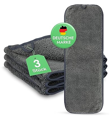 Kosmetik Kompressentuch Mikrofaser 25 x 70 weich flauschige Premium Kompressen Tücher für Studio & Wellness Kompressenwärmer, Kosmetex (3 Stück Grau)