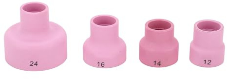 Kit de Gobelet TIG,Kit de Gobelet TIG en Céramique Solide de 4 Pièces Portable avec écran de Filtre en Alliage d'acier Inoxydable