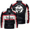 JUMBOZ Bikerjacke Herren V.e.s.p.a, Vintage Biker Übergangsjacke, Leichte Basic Outdoorjacke Freizeitjacke Bikerjacke-White||S