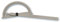 STEINLE 6202 Stahl Winkelmesser/Gradmesser 80 x 120 mm Präzisionsausführung Durchmesser Gradbogen: 80 mm Länge des freien Schenkels: 120 mm