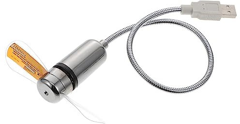 OSALADI Ventilatore Usb Portatile Con Orologio Led e Termometro Mini Ventilatore Flessibile Per Computer e Laptop Design Compatto e Leggero Materiale e Facile Da Utilizzare e Trasportare