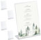 Relaxdays Tischaufsteller 5er Set, DIN A4 Aufsteller, Thekenaufsteller Menükarten, Werbung, Hochzeit, Acryl, transparent