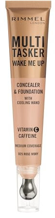 Rimmel Multi-Tasker Wake Me Up Concealer & Foundation – 25 – Rose Ivory, 20 ml